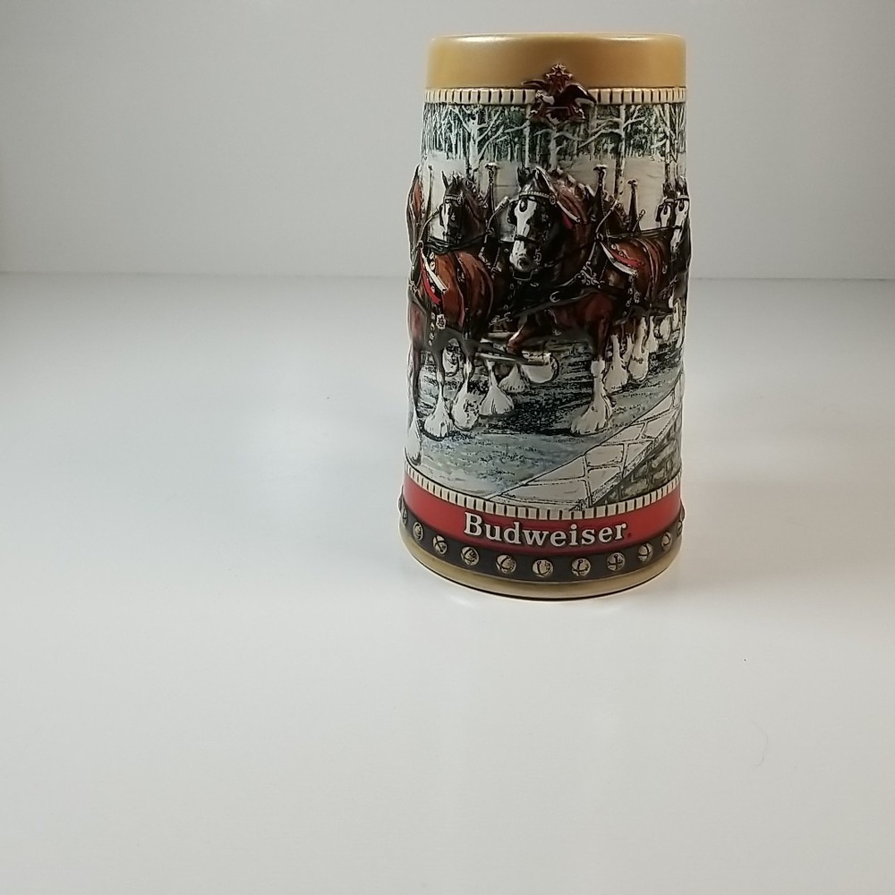 1988 Anheuser Busch Collector's Series Budweiser Beer Stein With Clydesdales!!